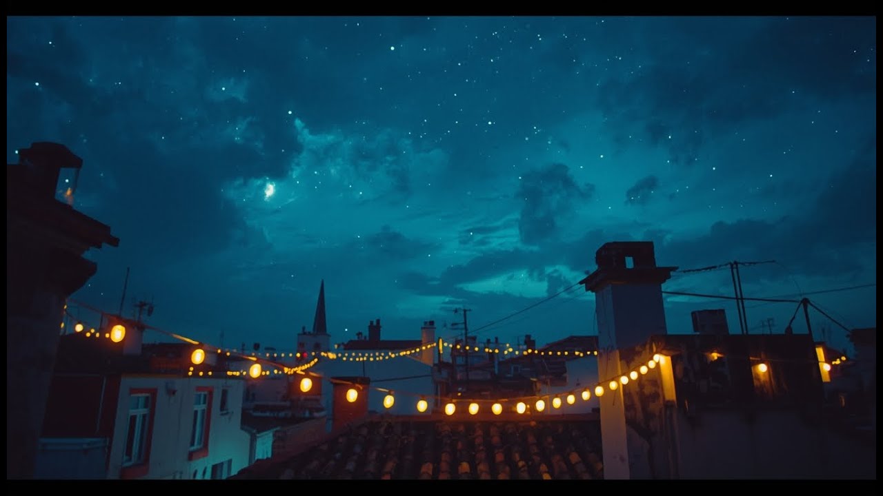 Quiet Rooftop Hours Under the Sapphire Sky. | Sapphire Night Lo-fi (1 Hour)