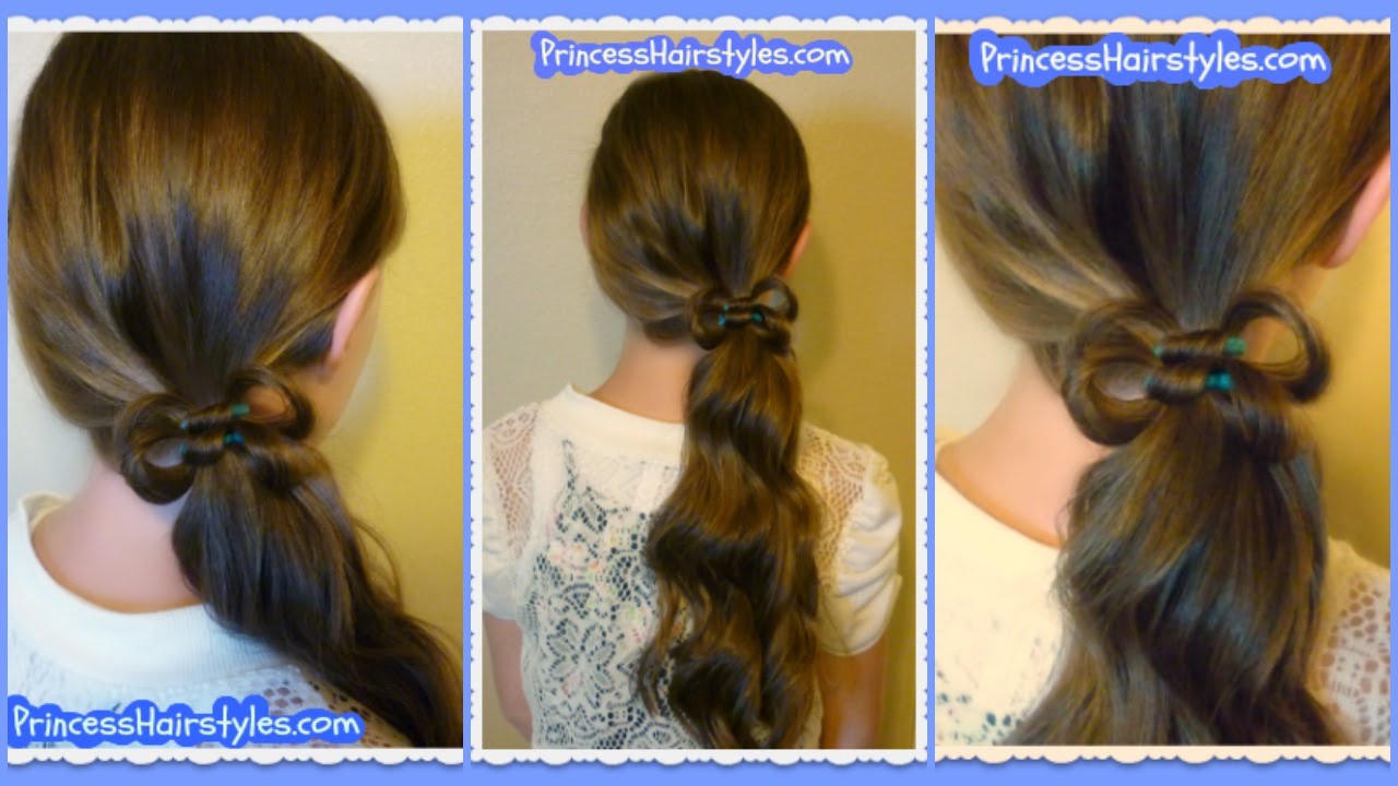 How To Make A Double Hair Bow Hairstyle, Easy Elastic Wrap Method