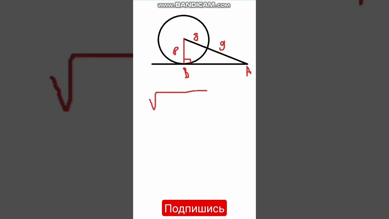 Свойство касательной