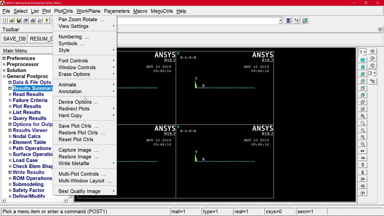 Mode frequency analysis of a beam - Cantilever.