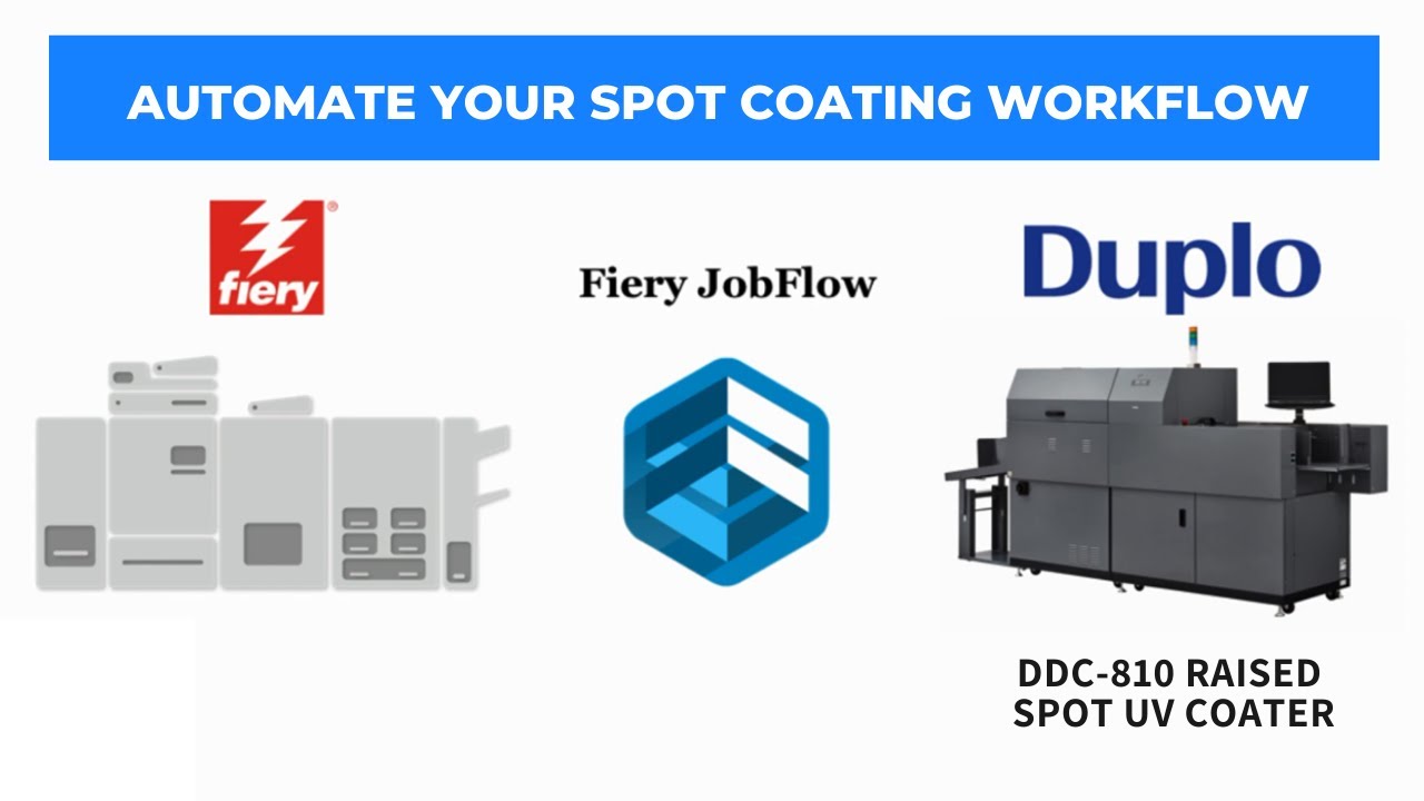 Integrate the DDC-810 Raised Spot UV Coater with Fiery JobFlow | Duplo USA