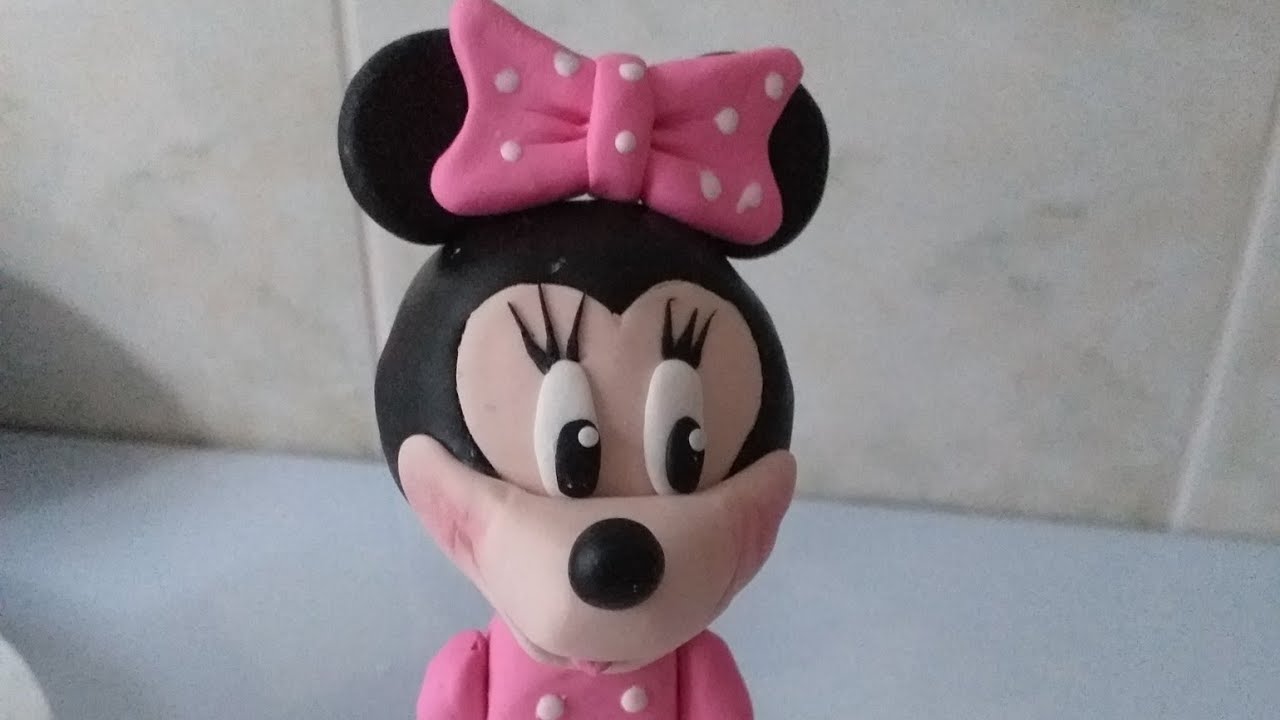 şeker hamurundan minnie mouse figür yapımı 💞