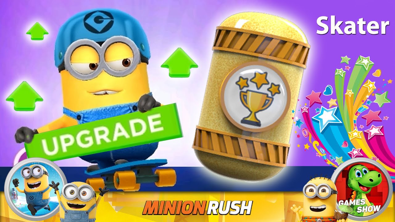 Rare Skater Costume Upgrade & New Prize Pod Gru and Dru's Competition Minion Rush gameplay walkthrou