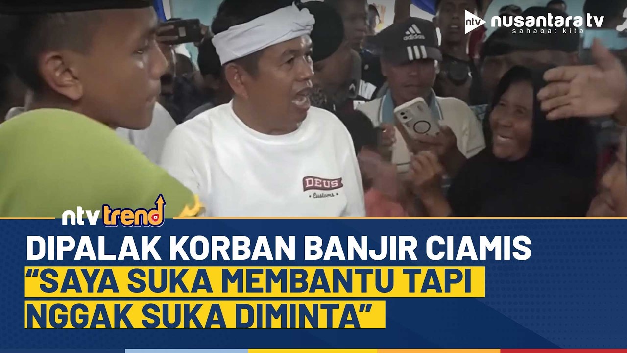 Momen KDM Dikerumuni Korban Banjir Ciamis Dipalak Bantuan: Saya Suka Membantu Tapi Ga Suka Diminta