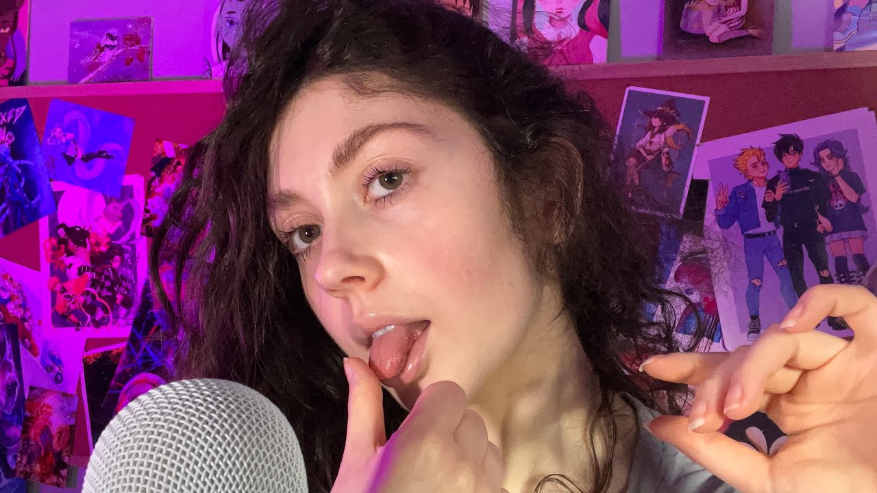 asmr. Finger Licking English ➡️ Spanish Trigger Words ( mouth sounds, spit painting-ish + )