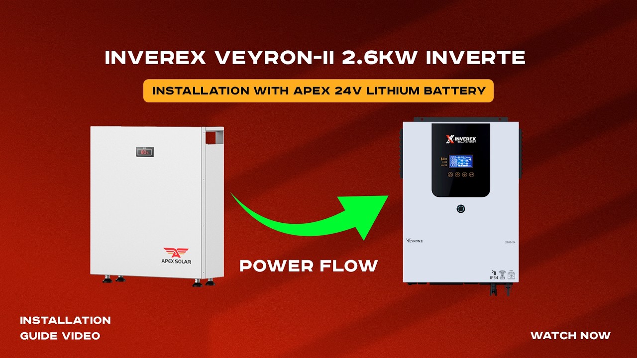 Inverex Veyron-II 2.6KW Inverter Installation  with Apex 24V Lithium Battery ⚡GUIDE | #ApexSolar