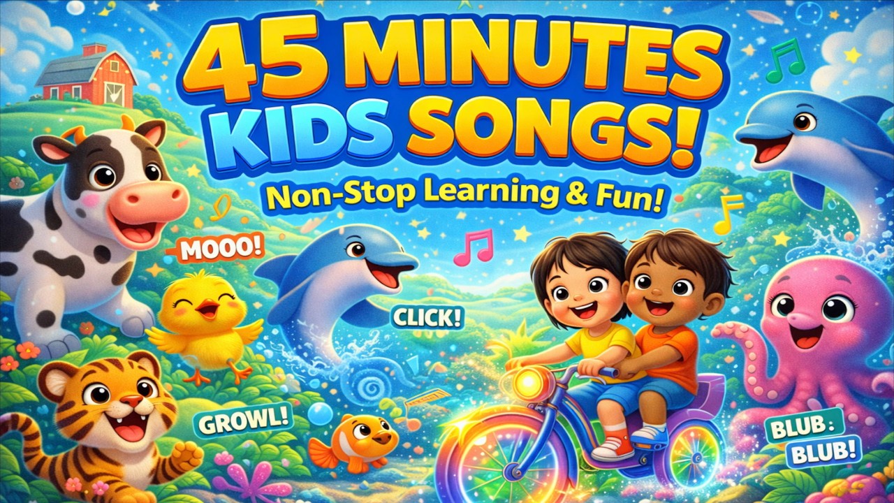 Kids Songs Jukebox | 45 Minutes of Learning & Play | ABC, Animals & More | The Blend channel