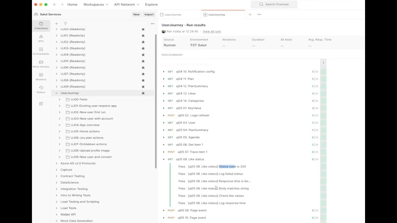 Functional and performance tests with Postman