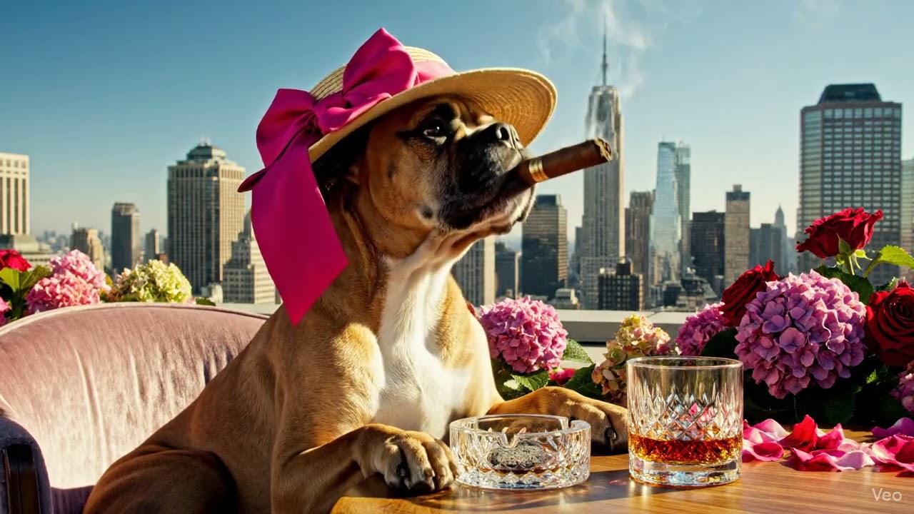Lola Boxer Cigar Traveling Dog Manhattan