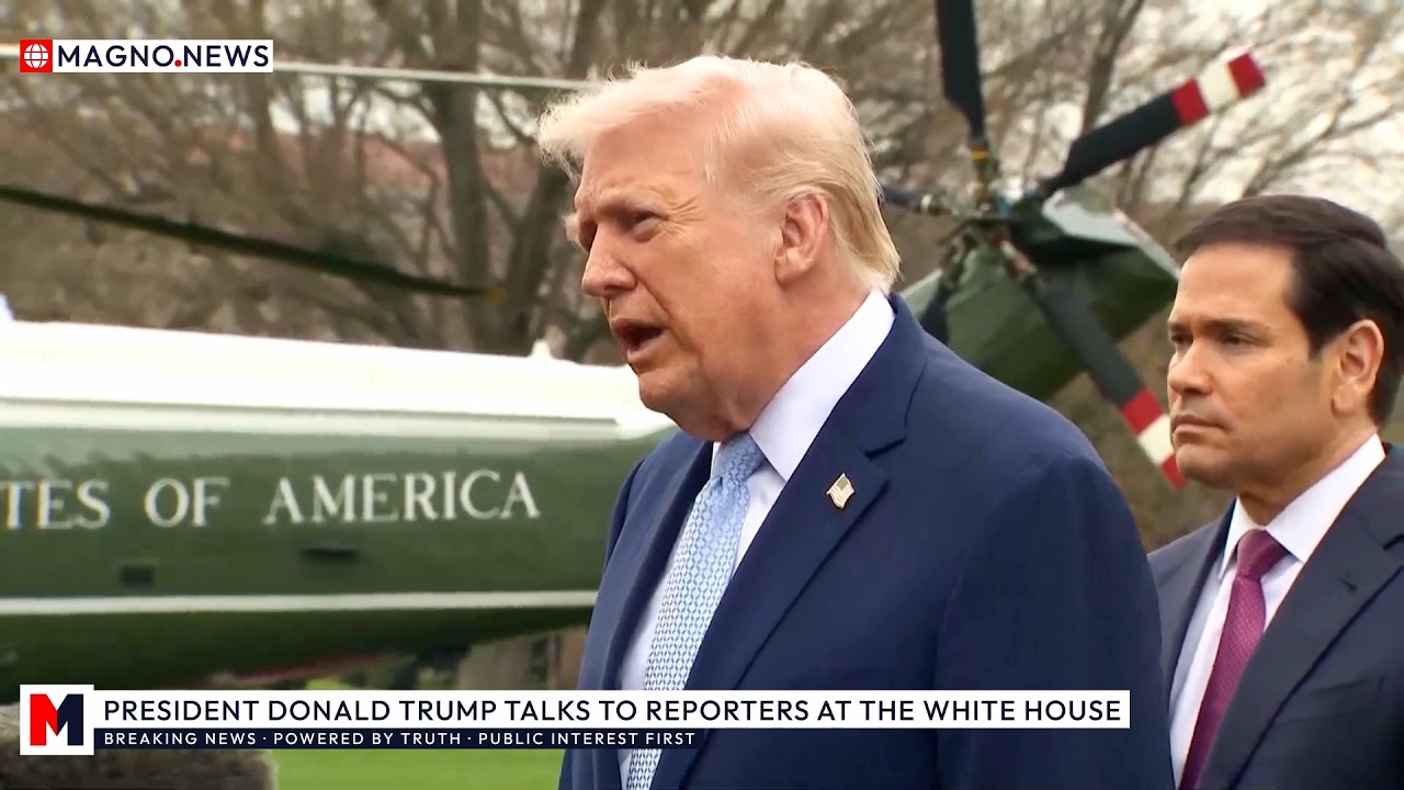 🇺🇸 Donald Trump Takes Questions at The White House before Mar-a-Lago Weekend Break