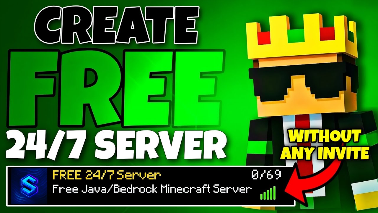 How to Make a FREE 24/7 Java + PE/Bedrock Server | FREE Minecraft Server