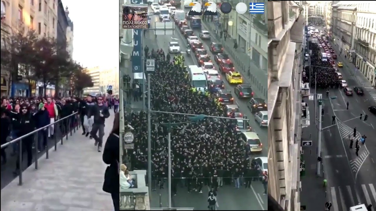 PAOK Fans in Hungary 08.11.2018 Europa League