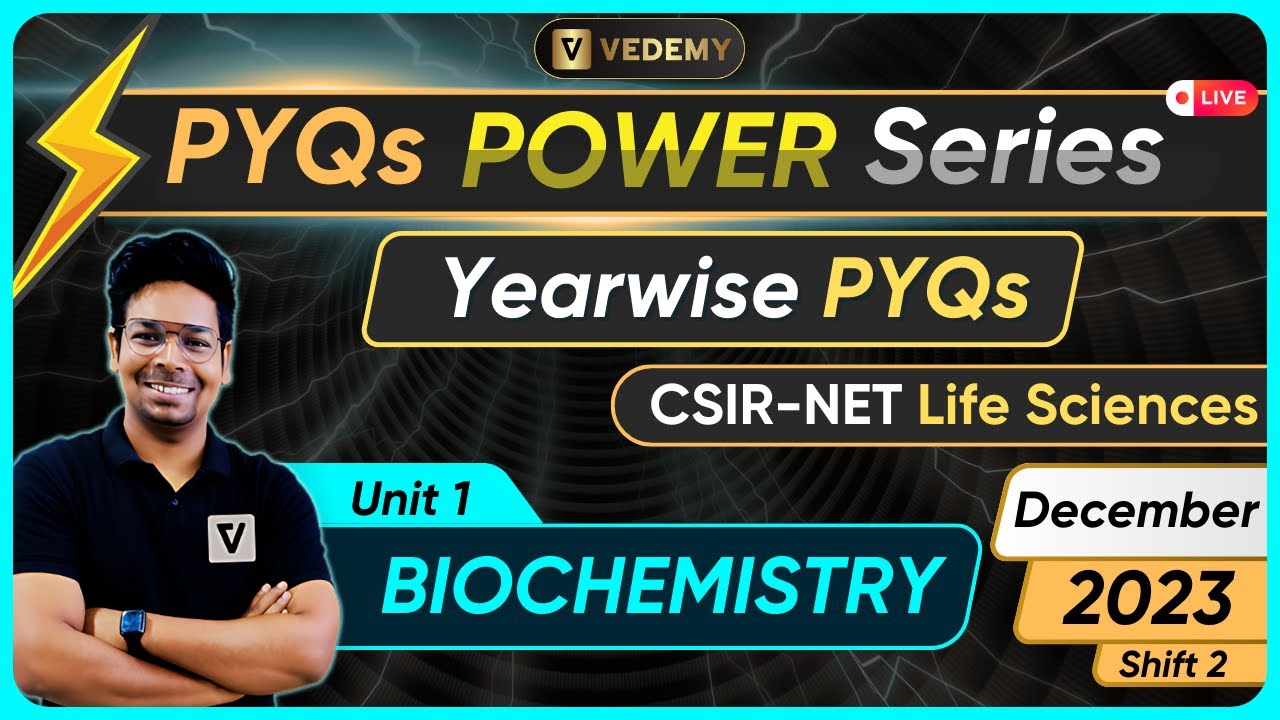 PYQ Power Series | Biochemistry | Year-wise PYQs | Dec 2023 Shift 2 | Virendra Singh | CSIR | GATE |