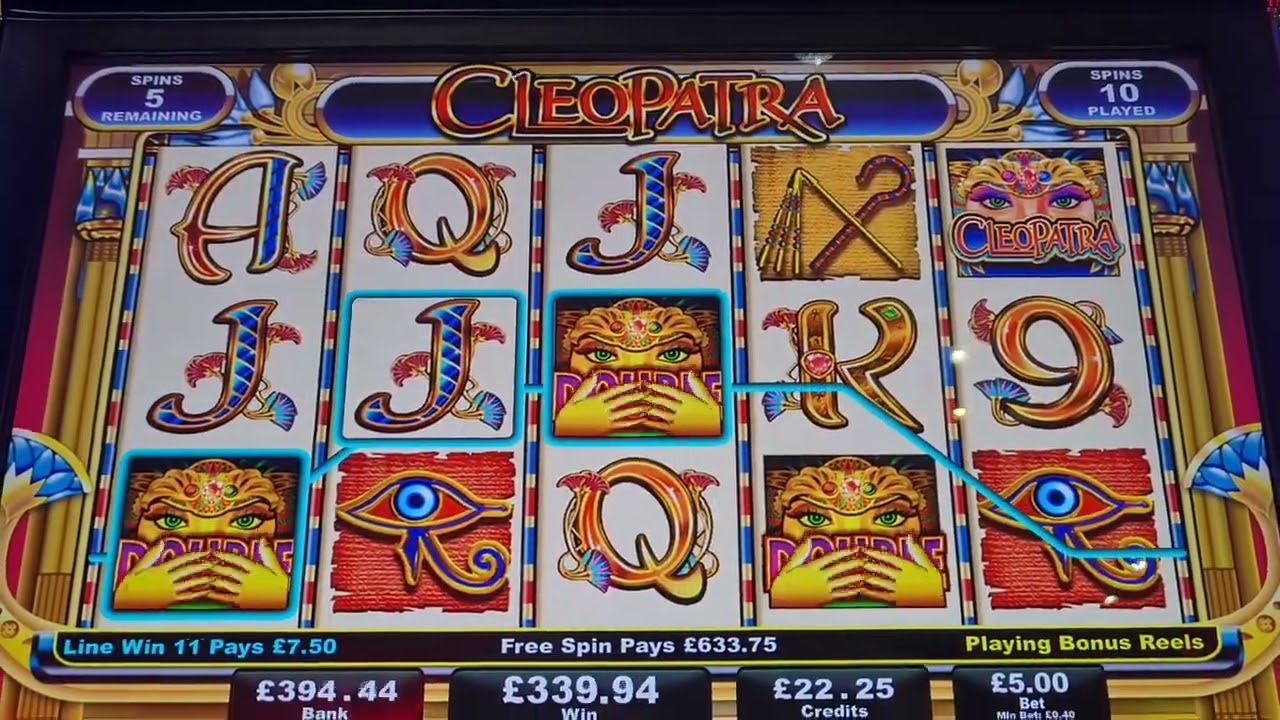 Cleopatra &pound;5 max bet. first decent win of the night.