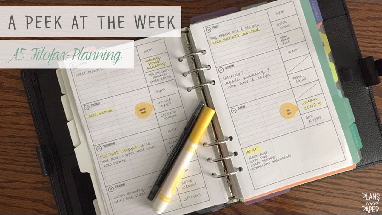 How I Plan My Week | Peek at the Week | A5 Filofax