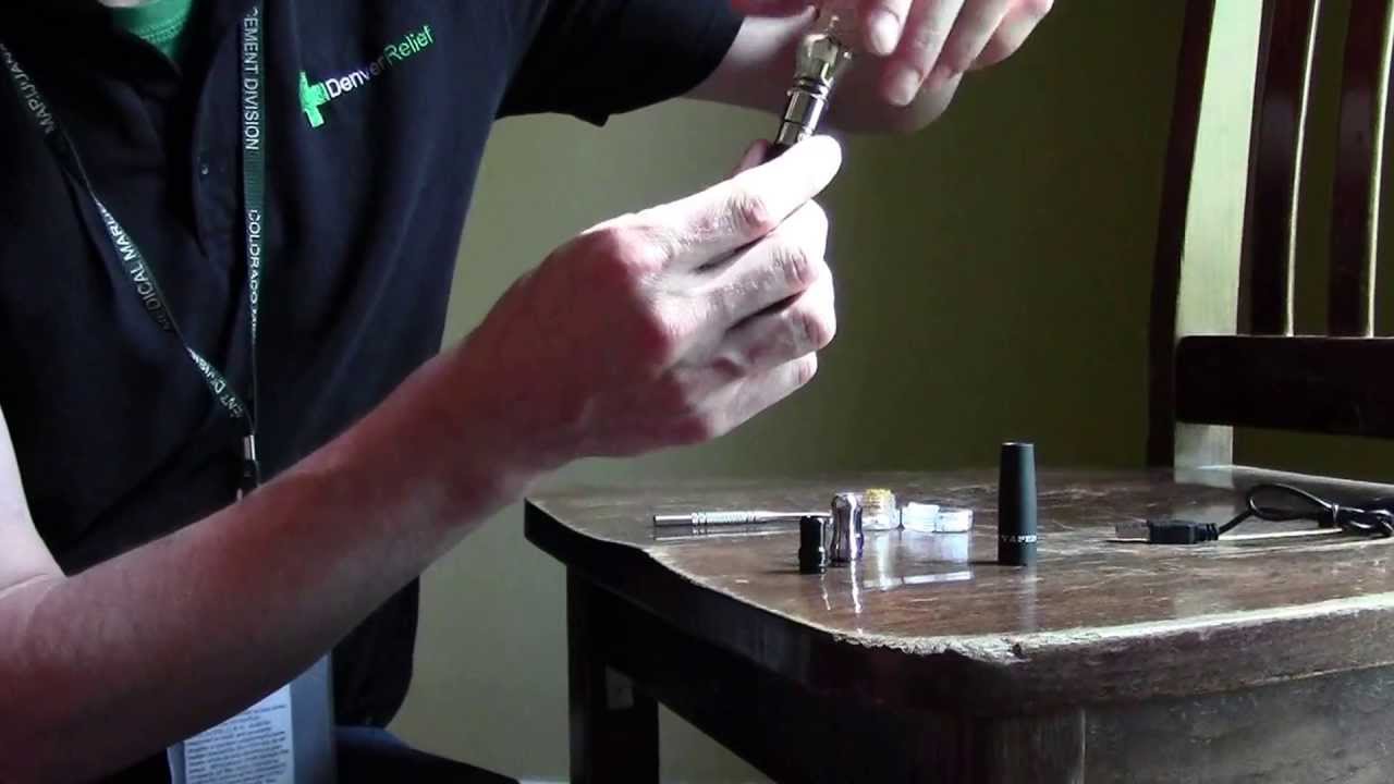 Employee from Denver Relief shows how to use the Micro Vaped globe attachment