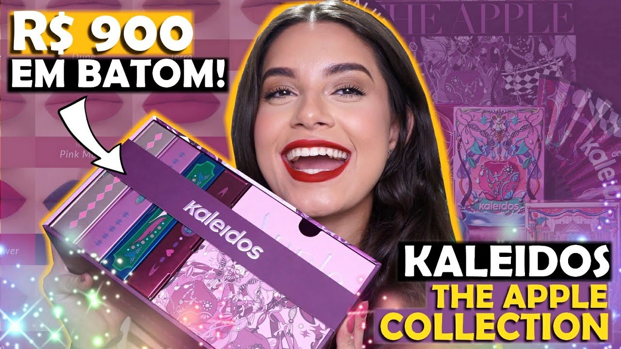COLEÇÃO COMPLETA de BATONS KALEIDOS 🔥 The Apple Colletion 4-Vault Set