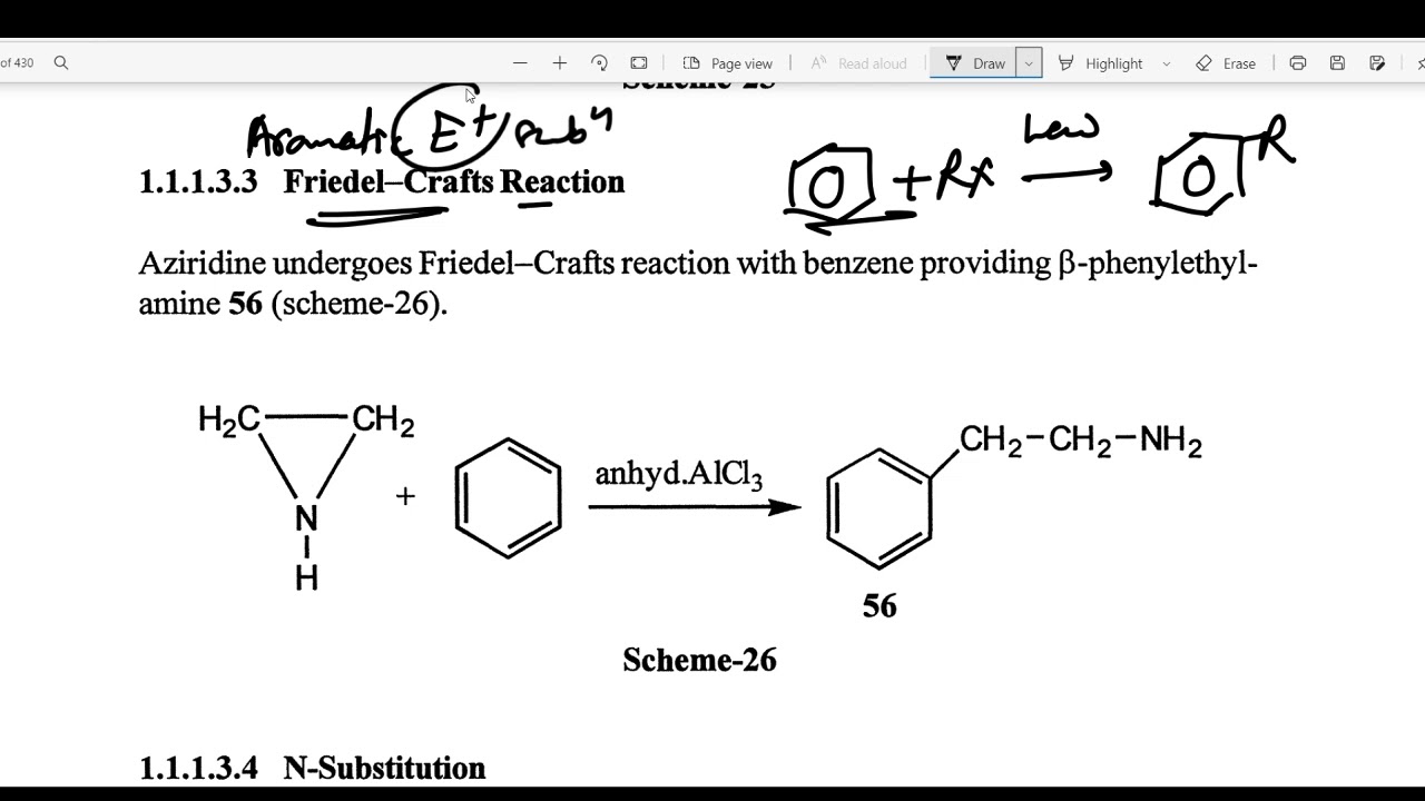 Chemical reaction of aziridine Part2