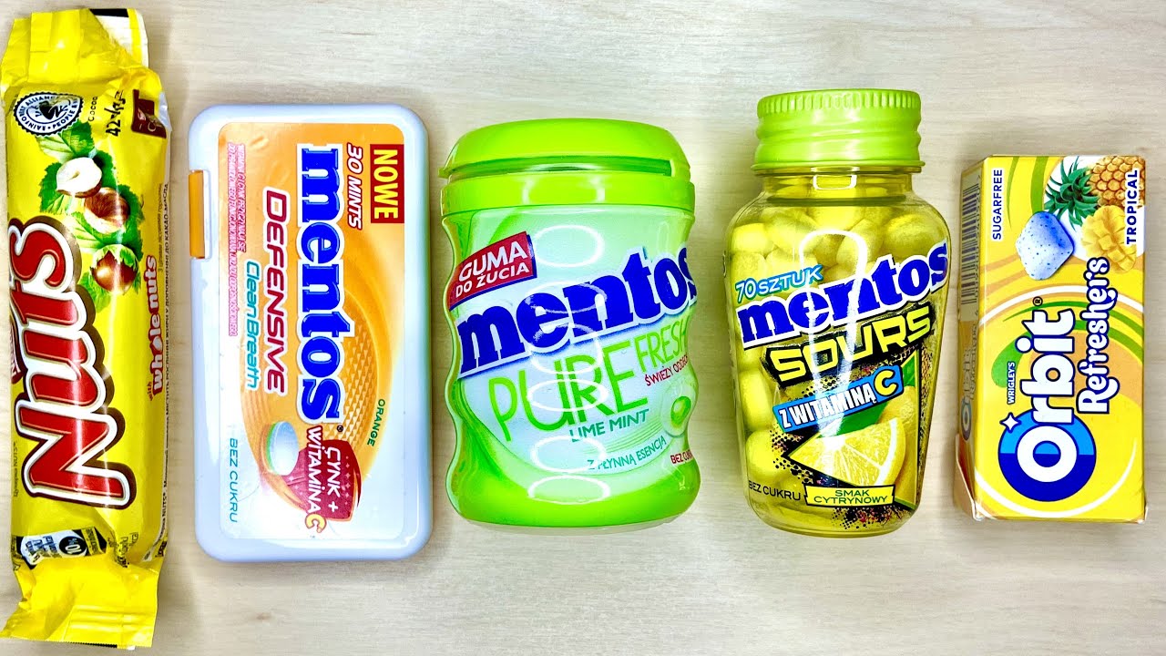 Some Lot's Of Mentos Orbit Nuts | Sweet Unpacking | ASMRfood | Satisfying Video
