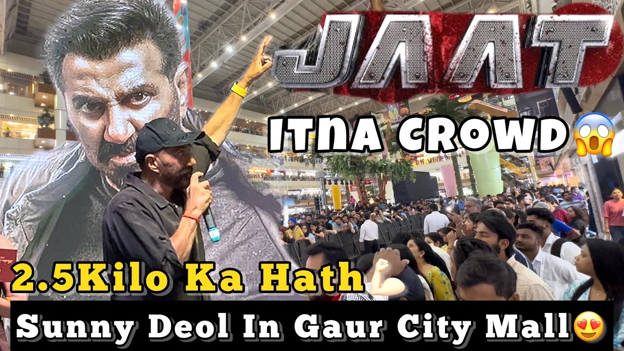 Sunny Deol At Gaur City Mall,Greater Noida😍 | Sunny Deol Jaat Promotion 🥳 |