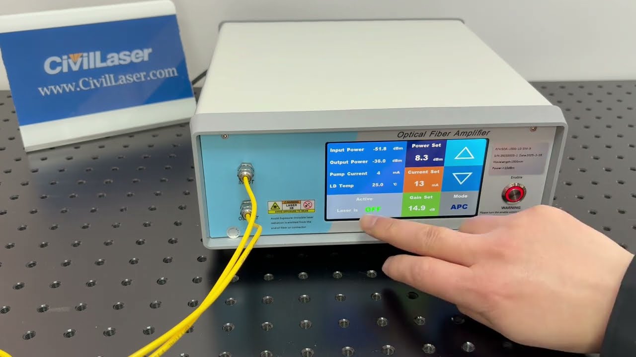 1500nm Semiconductor Optical Fiber Amplifier SOA-1500-10-SM-B