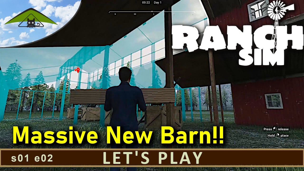 Massive New Barn!! 🐖🐖 | Let's Play Ranch Simulator s01 e02