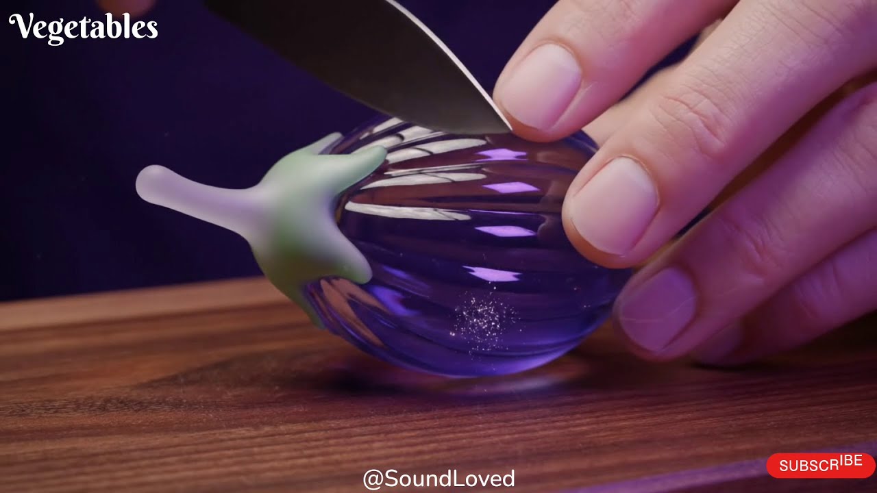 Glass Vegetables AI ASMR Cutting | Oddly satisfying 😀