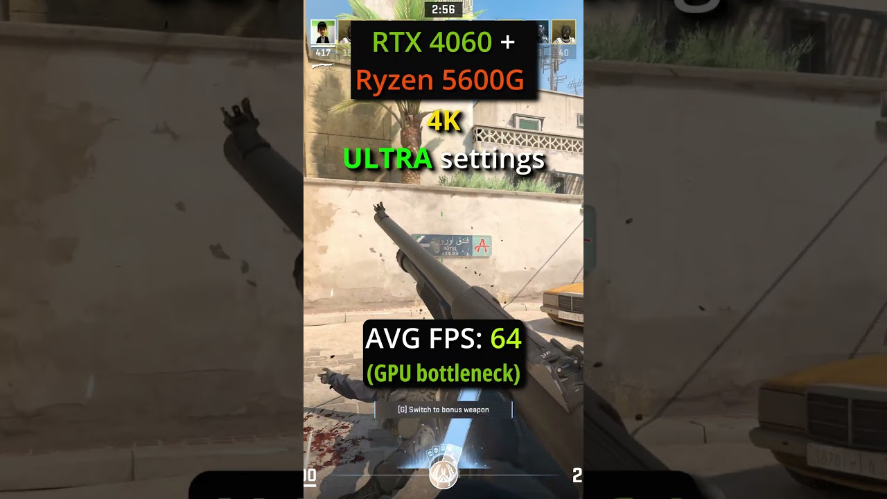 Counter-Strike 2 | 4K LOW vs ULTRA - RTX 4060 + 5600G FPS Test! #counterstrike2 #cs2