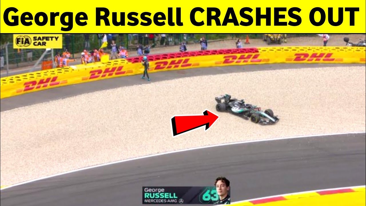 Watch - George Russell CRASHES OUT After Contact With Lewis Hamilton, Belgium Grand Prix 2026