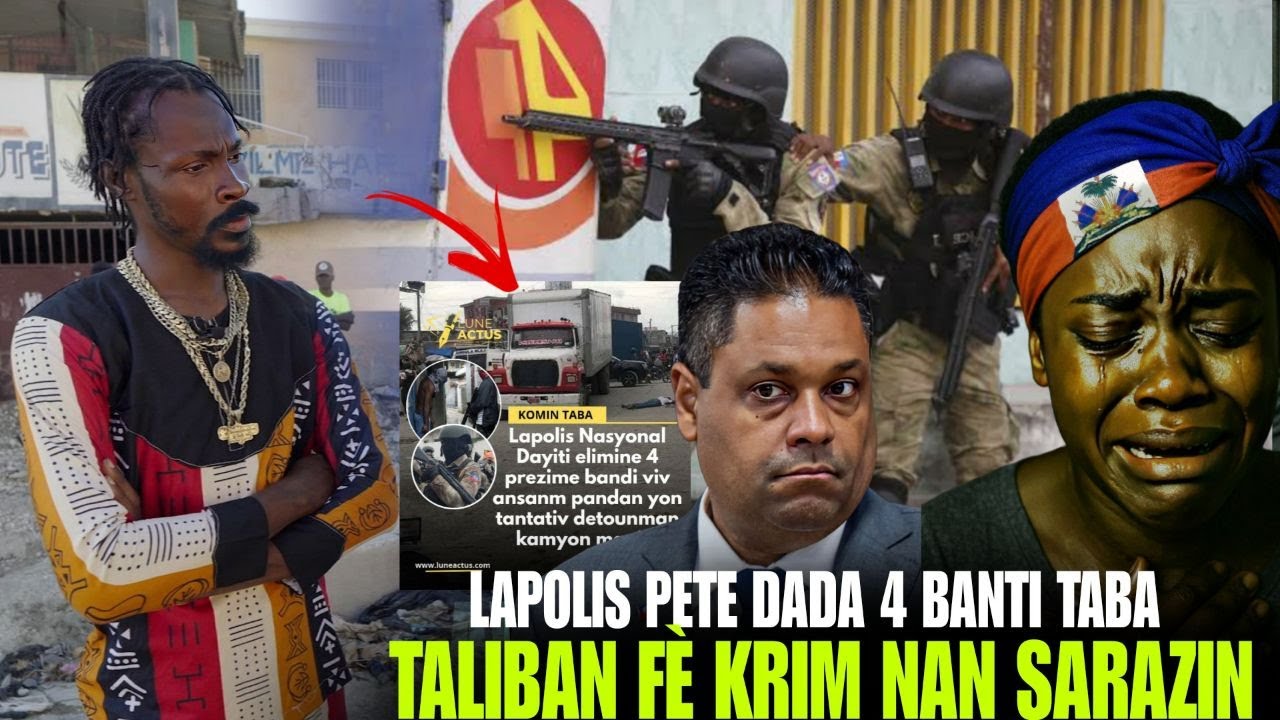 Lapolis fizye 4 bandi Taba, Wozo Plaza frape, tetTaliban koupe, Bandi koupe tet yon malere Sarazin !