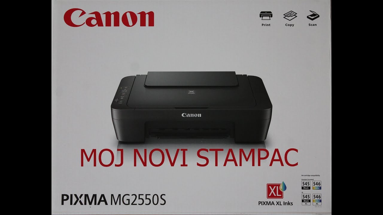 moj novi stampac canon pixma mg2550s
