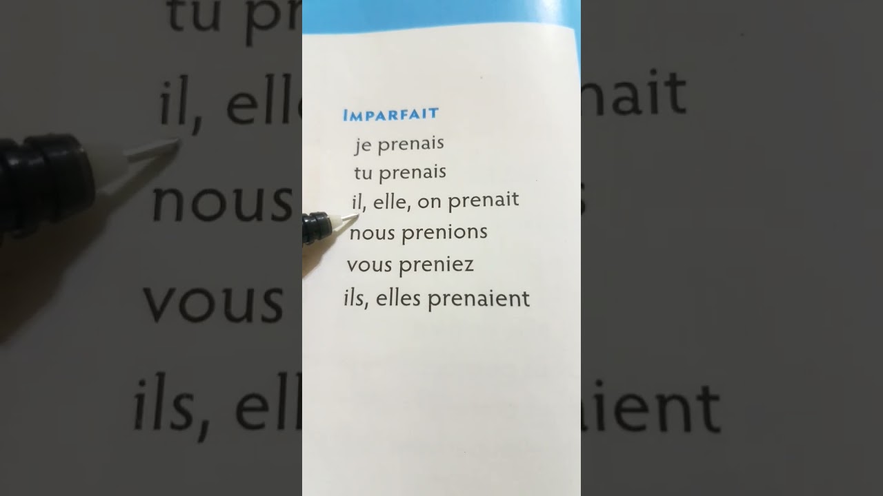 Prendre &agrave; l'imparfait #education#conjugaison#excel#francophone #maroc#french#francophone