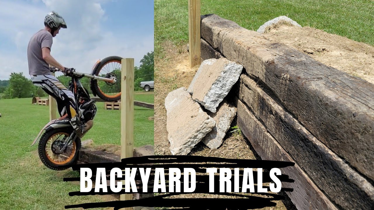 Moto Trials Backyard Obstacle Course Build - Part 3 - splat wall