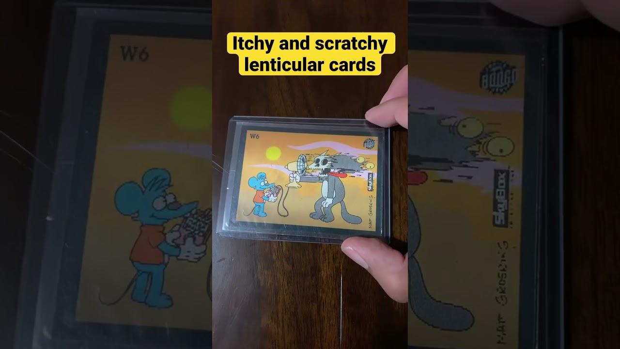 The Simpsons Itchy and Scratchy 1994 Skybox Lenticular Cards #tradingcards #thesimpsons #skybox