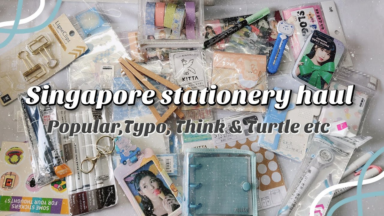 Huge stationary haul from Singapore🖊️| Popular, Typo, Think, Turtle & more