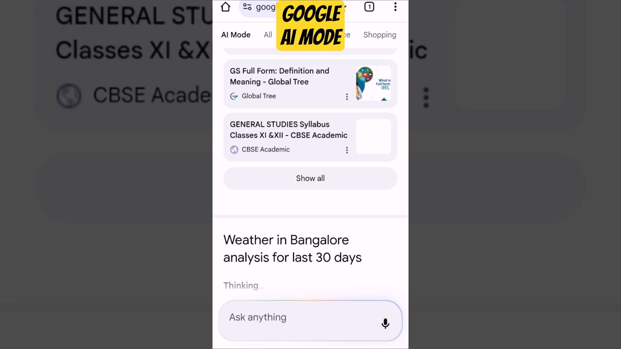 Unlock Google AI mode 
