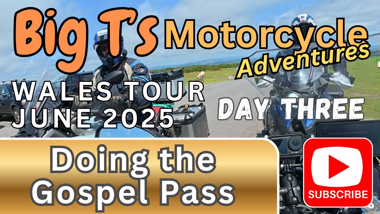 Big T's Motorcycle Adventures Touring Wales on his BMW R1250GS Adventure doing the Gospel Pass