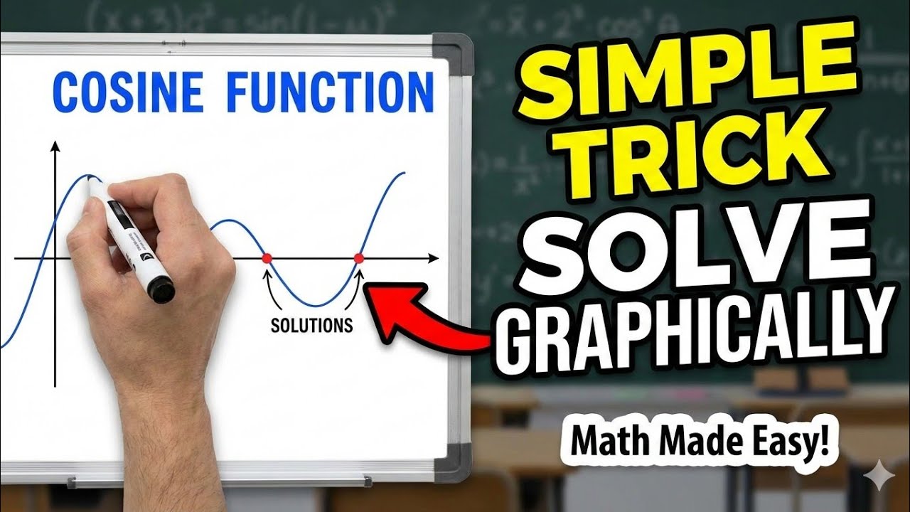 Simple Trick to Plot the Cosine Graph Easily | Cos x Graph Explained