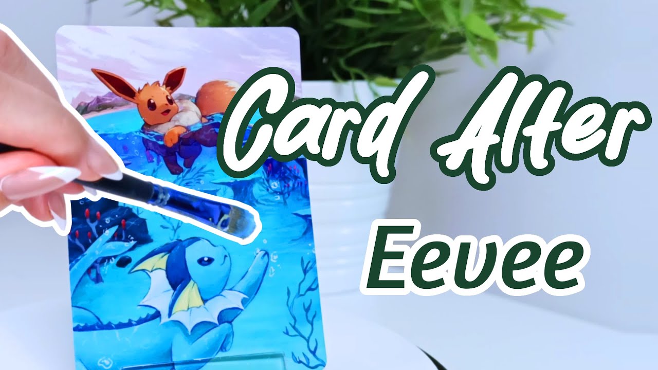 Watch me transform this Eevee! Custom Pokemon TCG Card Painting