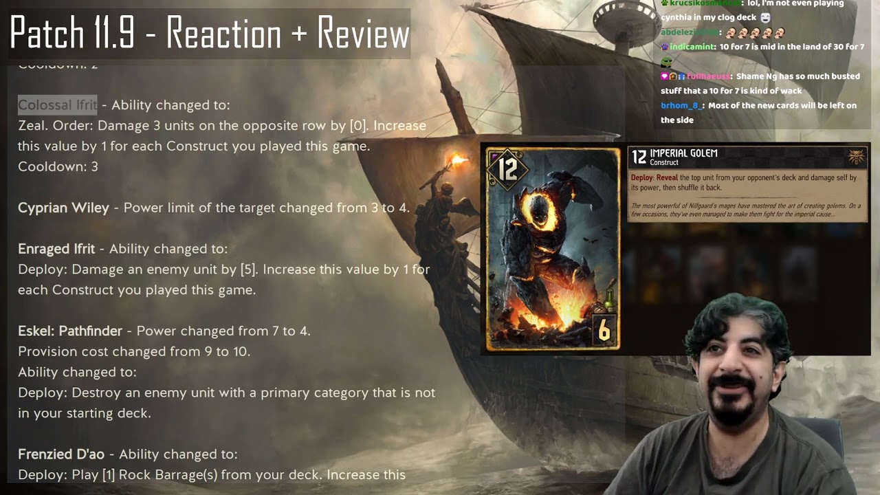 Gwent | Patch 11.9 Review and Reaction -- Chapters in Description