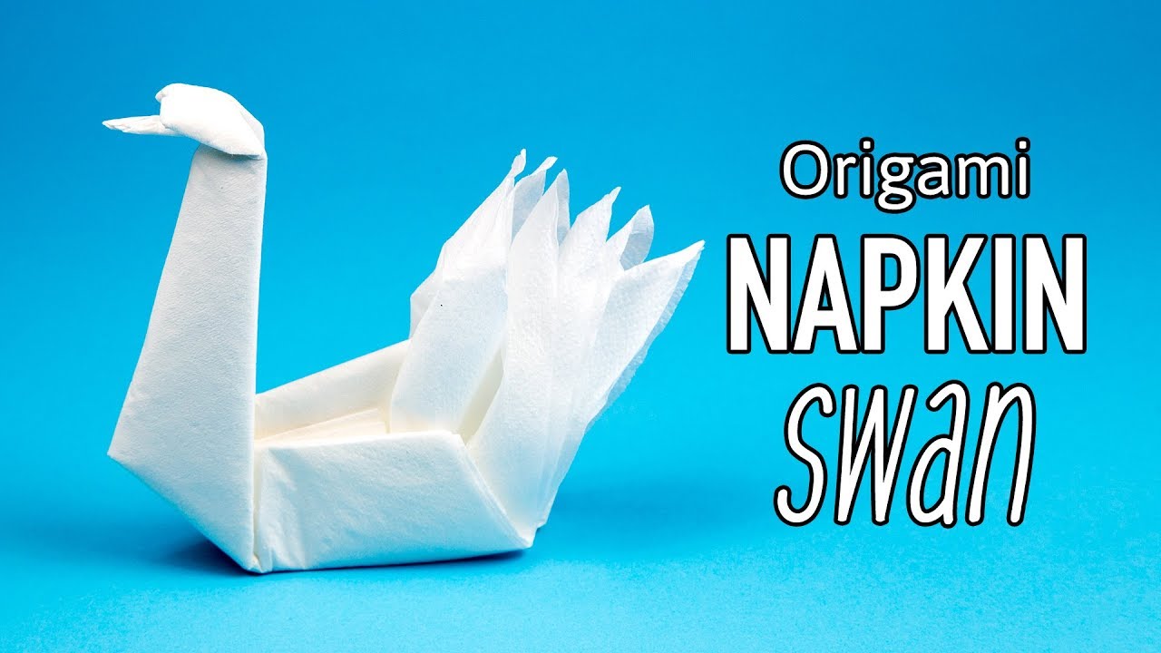 Origami Swan Napkin Folding Tutorial - Paper Kawaii