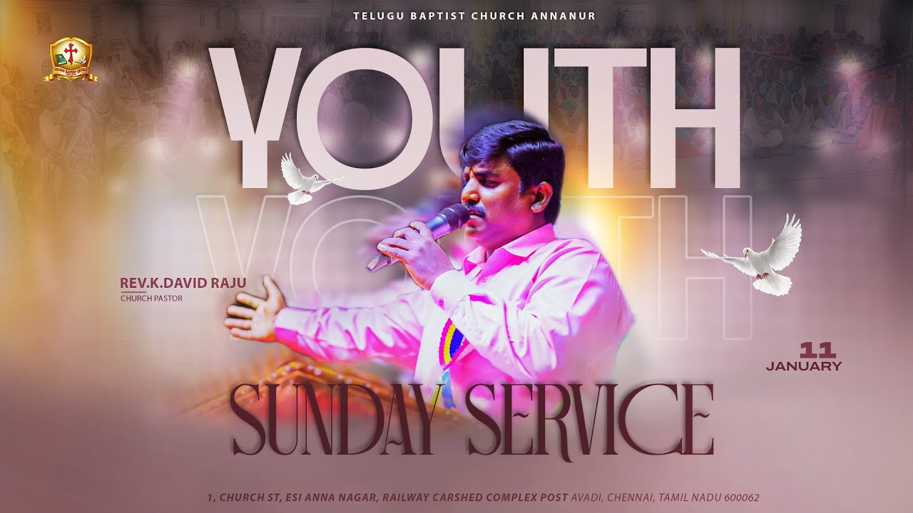 🔴TBC ANNANUR I YOUTH SUNDAY SERVICE I 11 JAN 2026 I REVK DAVID RAJU