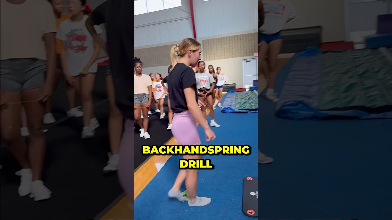 Looking to straighten those legs in your back handspring? Heres a great drill to work towards that!