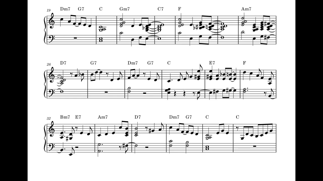 On the sunny side of the street 감성 피아노 악보 연주 ver. | 문근후 PianistEmotional Piano Sheet Music ver.