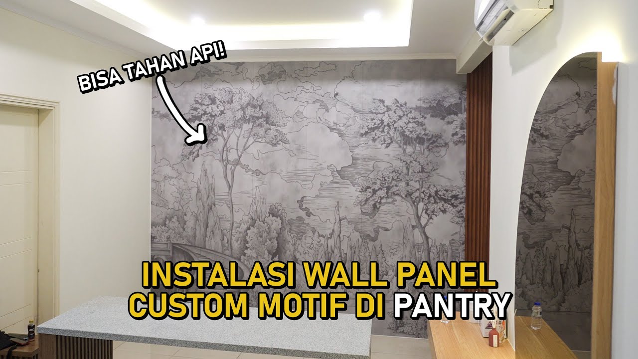 DI AREA PANTRY DIPASANG WALL PANEL? COCOK BANGET! | Wall Panel Custom Motif