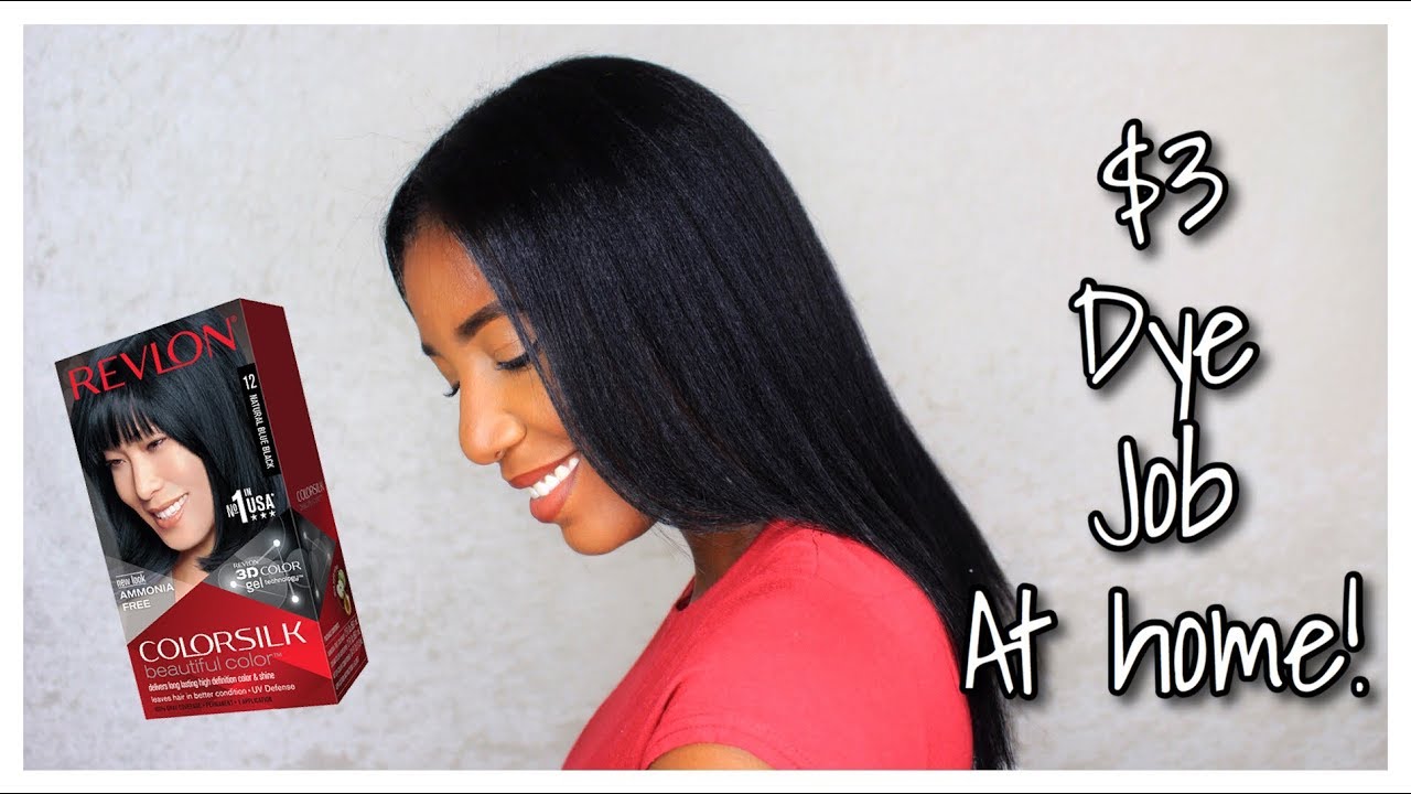 Окрашивание натуральных волос в сине-черный цвет с помощью Revlon ColorSilk | Simply Subrena