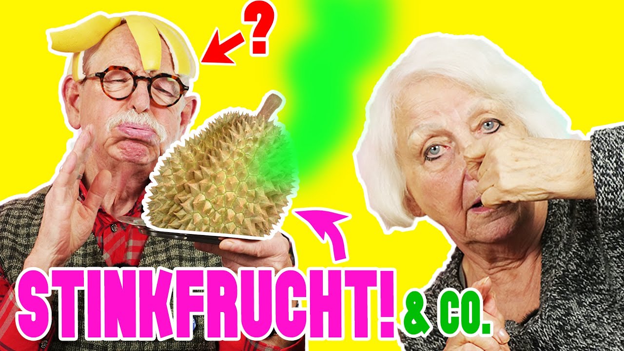Senioren probieren Stinkfrucht und andere Fr&uuml;chte!