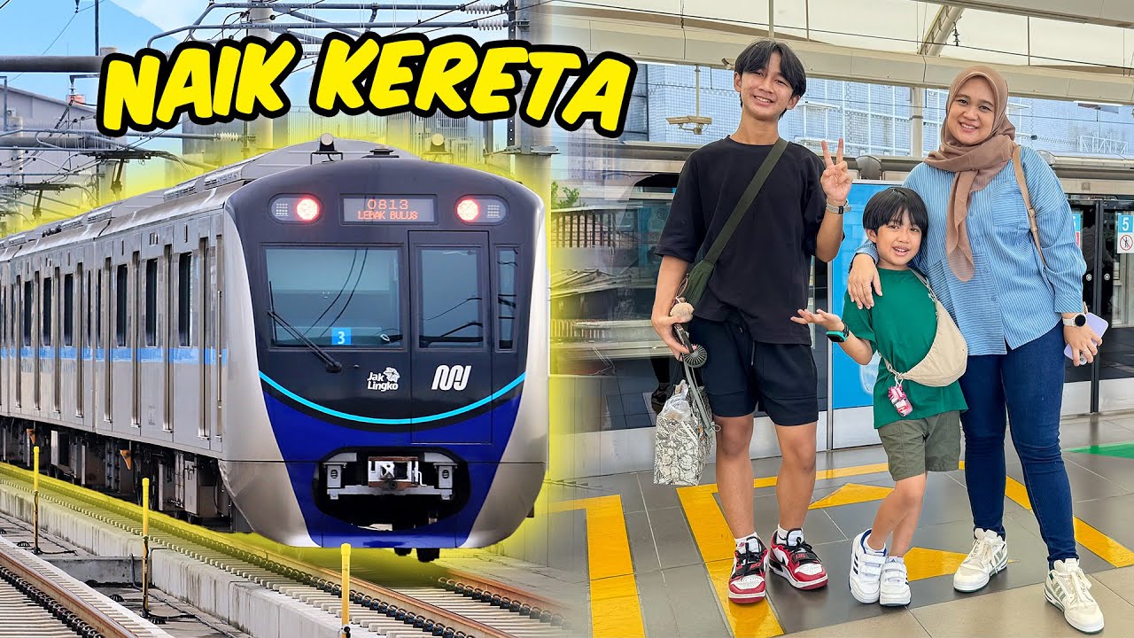 Jalan Jalan Naik Kereta MRT Jakarta - Keluarga Ziyan