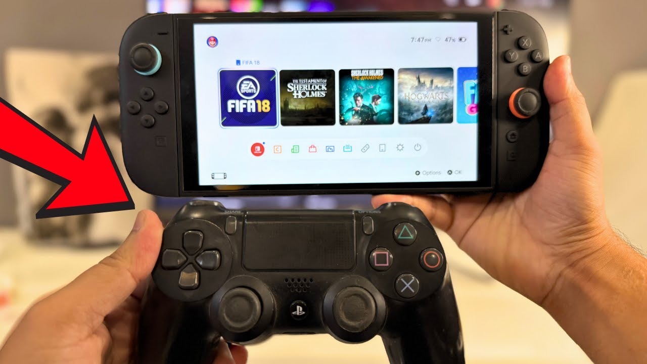 Как подключить контроллер PS4 к Switch 2