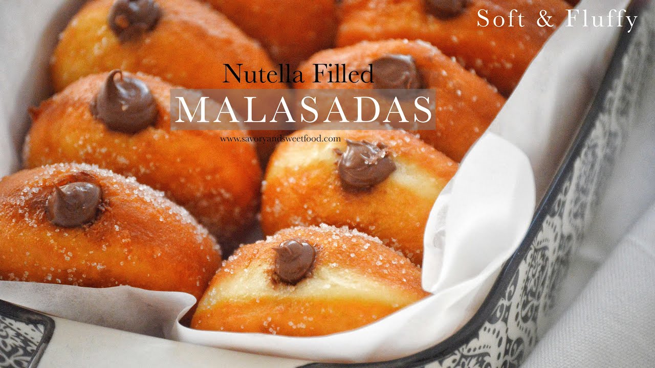 SOFT & Fluffy Nutella Filled MALASADAS | Portuguese Doughnuts
